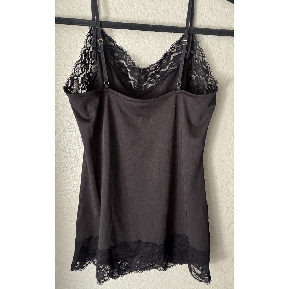 White House Black Market Black Lace Trim Cami Tank Top Small - Picture 4 of 12
